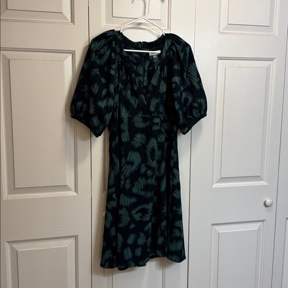 Calvin Klein Green Patterned Dress Size 14 - Picture 1 of 5